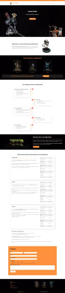 Vue globale du site Internet 